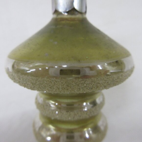 Shiny Brite Atomic UFO Tornado Glass Christmas Ornament Mica Glitter Gold Silver - Picture 10 of 11